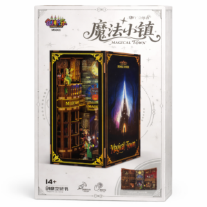 Book nook mágico DIY con luz LED miniatura biblioteca decorativa para librero