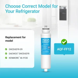 👉 Filtro de agua para refrigeradora AQUACREST DW2042FR compatible con Daewoo y Kenmore