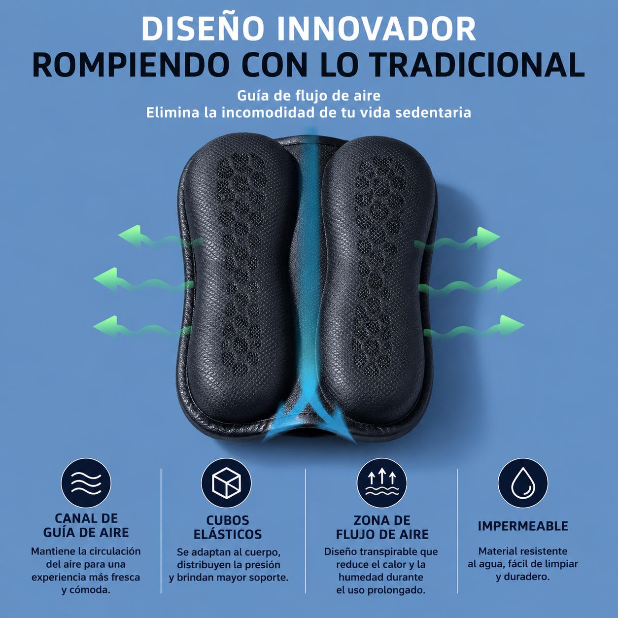 Cojín Gel para Moto Antideslizante | Asiento Cómodo para Motocicleta y Bicicleta Eléctrica - Imagen 3