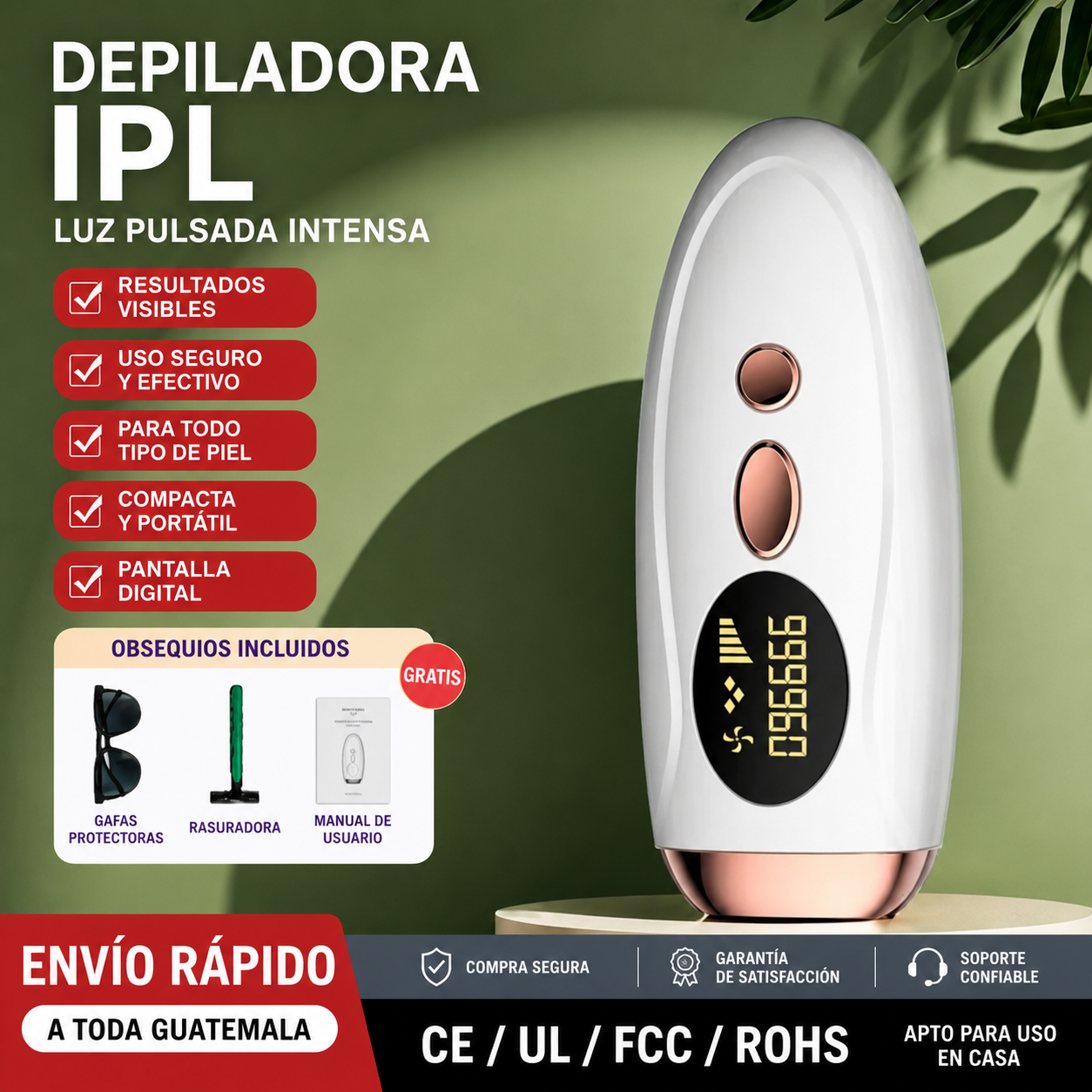 Depiladora IPL 883 de Luz Pulsada para Mujer y Hombre - Imagen 2